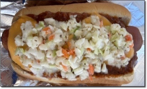 Chili, Cheese & Slaw Dawg
